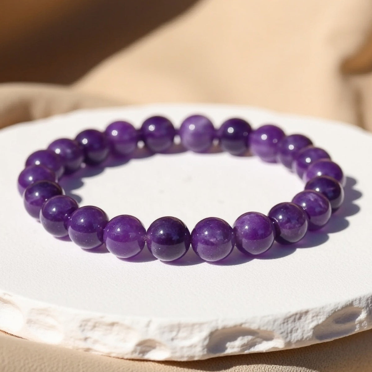 "Calming Symbol" Bracelet in Amethyst