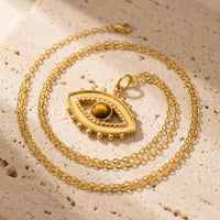 "Bad Eye" Necklace in Tiger's Eye 5