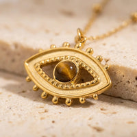 "Evil Eye" Necklace in Tiger's Eye 4