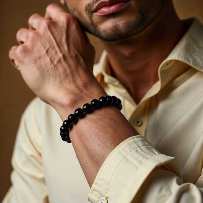 "Rempart" Bracelet in Black Tourmaline
