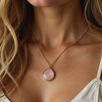 "Endless Sweetness" Pendant in Rose Quartz 2