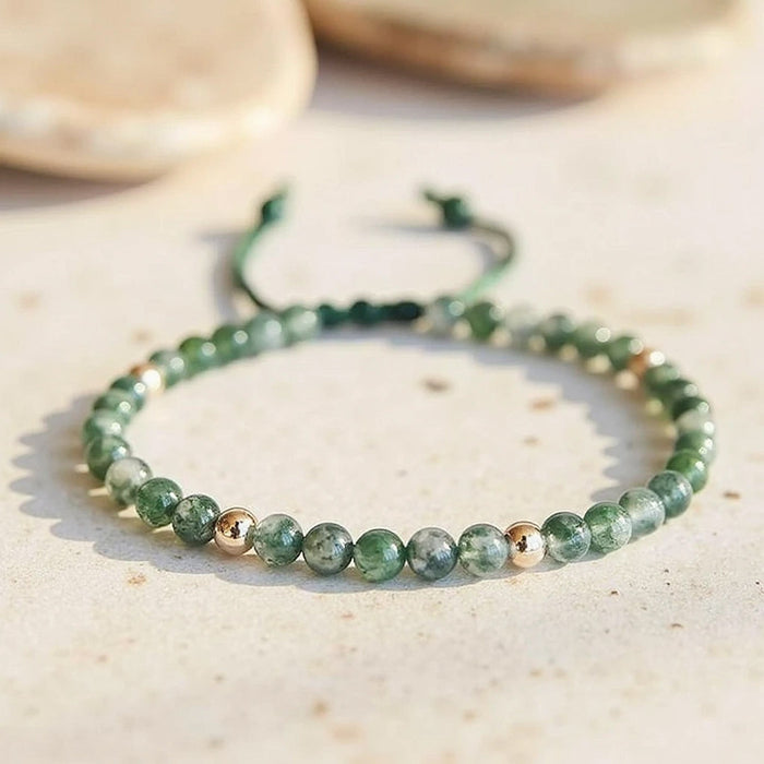 Verstellbares Armband „Serenity“ aus Moosachat