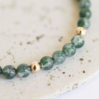 "Serenity" Adjustable Bracelet in Moss Agate 3