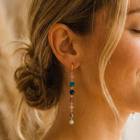 Earrings "Wellness Cascade of the 7 Chakras" 2