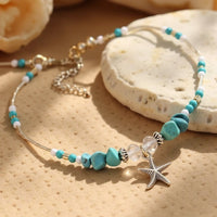 Turquoise Starfish Ankle Bracelet 1