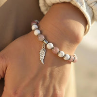 "Angel Wing" Bracelet in Natural Stones 2