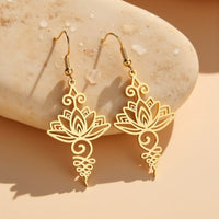 "Lotus Unalome" Earrings 7