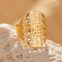 Adjustable "Flower of Life" Ring 1