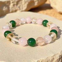 "Chance & Opportunity" Bracelet in Aventurine, Citrine, Rose Quartz & Rock Crystal 3