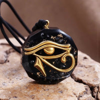 Orgonite Pendant Eye of Horus in Stone Chips 1