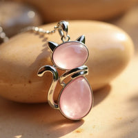 Cat Pendant in Natural Stone 7