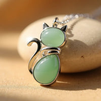 Cat Pendant in Natural Stone 6
