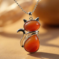Pendentif Chat en Pierre Naturelle 9