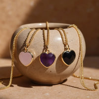 Natural Stone Heart Pendant 11