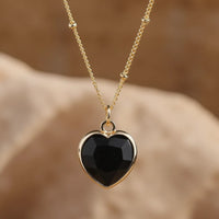 Natural Stone Heart Pendant 7
