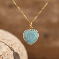 Natural Stone Heart Pendant 9