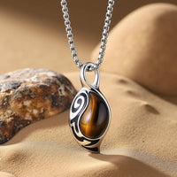 "Tribal Shield" Pendant in Tiger's Eye 3