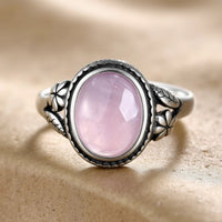 "Sweetness of Love" Ring in Rose Quartz 1