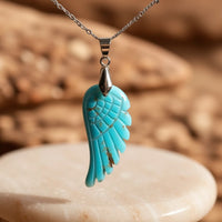 "Angel Wing" Pendant in Natural Stone 3