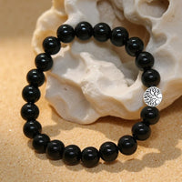 "Protective Anchor" Bracelet in Black Obsidian 5