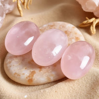 "Soft Heart" Pebble in Rose Quartz 3