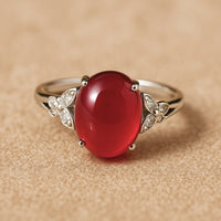 Adjustable Ring "Sovereign Passion" in Garnet 5
