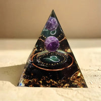 Astrological Sign Orgonite in Amethyst & Obsidian 4
