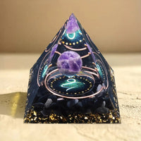 Astrological Sign Orgonite in Amethyst & Obsidian 8