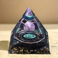 Astrological Sign Orgonite in Amethyst & Obsidian 12
