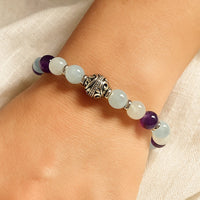 Premium Bracelet "Inner Sky" in Amethyst, Aquamarine & Moonstone 4