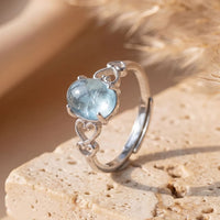 Adjustable Ring "Sea Crystal" in Aquamarine 1