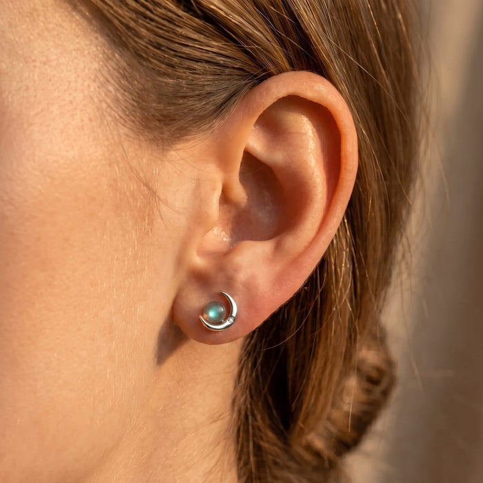 "Mystical Moons" Labradorite Earrings