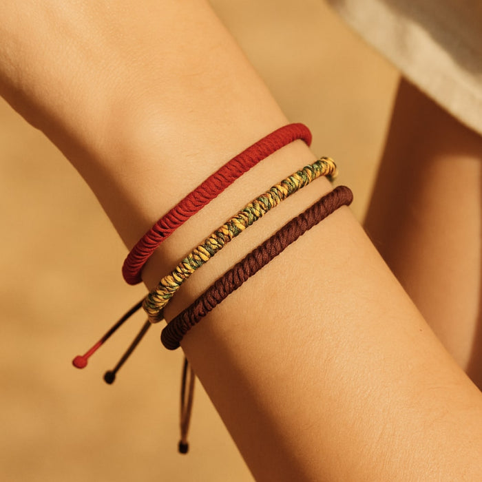 Tibetan Style Bracelet Trio "Lucky Charm"