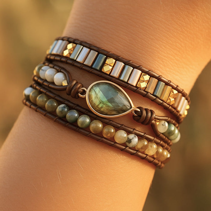 Labradorite Wrap Bracelet "Symbolic Protection"