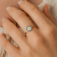 Blue Eye Pattern Ring – Traditional Symbol of Protection 2