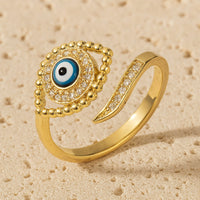Adjustable Blue Eye Lucky Ring 7