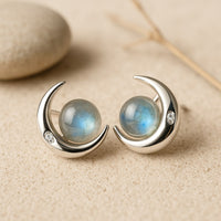 "Mystical Moons" Labradorite Earrings 1