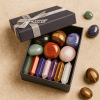 Reiki Set - Set of 7 Natural Stones & 7 Double Points 1