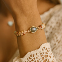 "Wisdom" Braided Bracelet in Jasper & Labradorite 2