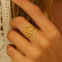 Adjustable Divine Lotus Ring 2