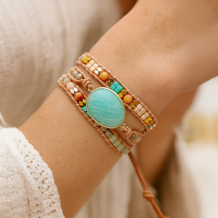 Bracelet Wrap "Softness of Amazonite"