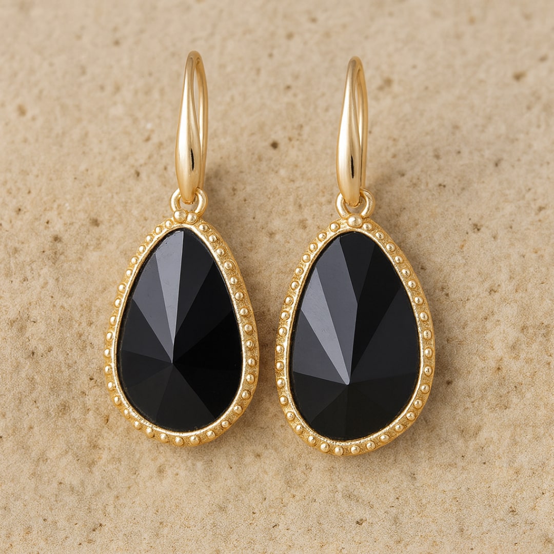 "Symbol of Strength" Onyx Earrings