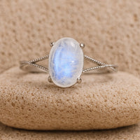 Adjustable Ring "Clarity of the Soul" in Moonstone 4
