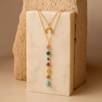 Double Necklace "Cascade of the 7 Chakras" 5