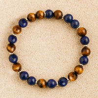 "Letting Go" Bracelet in Tiger's Eye & Lapis Lazuli 5