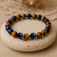 "Letting Go" Bracelet in Tiger Eye & Lapis Lazuli 3