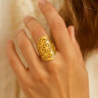 Adjustable Ring "Mandala Flower" 2