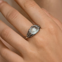Adjustable Ring "Voice of the Soul" in Aquamarine 2