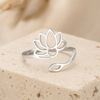 Adjustable Divine Lotus Ring 5