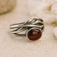 Adjustable Ring "Prema" in Garnet 3